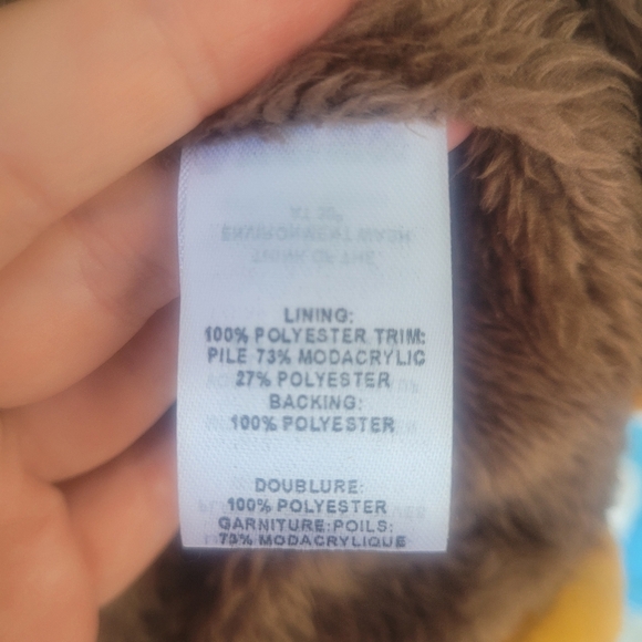 Faux Fur Lined Jacket Mustard Yellow, Hooded, Full Zip - Picture 5 of 9